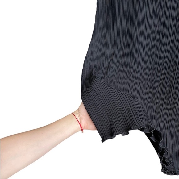 Madewell Plissé Mini Tee Dress In Black SIZE 8 - Picture 9 of 16